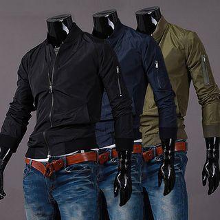 Plain Full-zip Jacket