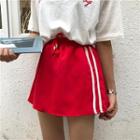 Striped Drawstring Skort