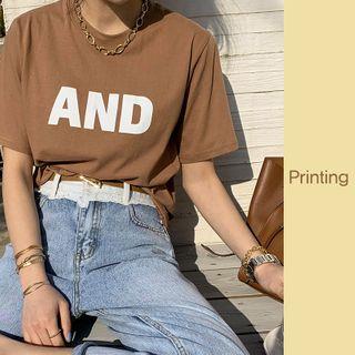 And Letter Cotton T-shirt