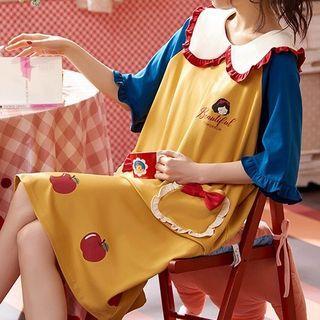 Short-sleeve Print Loungewear Dress