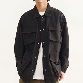 Long Sleeve Cargo Shirt Jacket