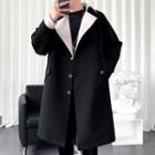 Two-tone Single-breasted Long Coat