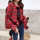 Check Ruffle Loose-fit Shirt