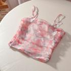 Tie-dyed Shirred Camisole Top