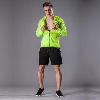 Set: Hooded Zip Jacket + Sports Shorts