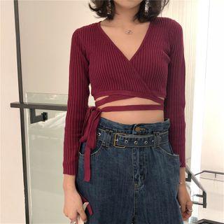 Tie-up Knit Top