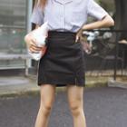 Slit Plain Skirt