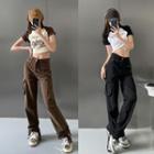 Details Multi-pockets Straight-cut Cargo Pants
