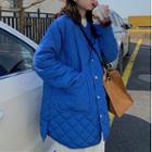 Quilted Loose-fit Padded Jacket Blue - One Size