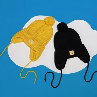 Applique Bobble Knit Beanie