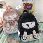 Star Print Rabbit Ear Accent Backpack