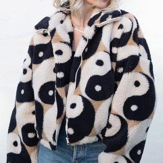 Tai-chi Pattern Fluffy Coat