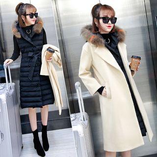 Loose-fit Long Coat / Padded Long Vest