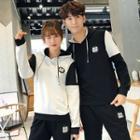 Couple Matching Set: Two-tone Drawstring Hoodie + Sweatpants