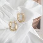Alloy Rectangular  Earring 1 Pair - Gold - One Size