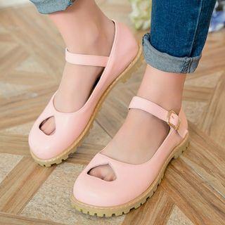 Cut Out Mary Jane Flats