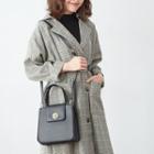 Plaid Single Breasted Trench Coat Khaki - One Size