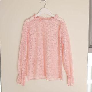 Frill-lace See-through Lace Top