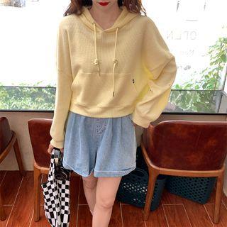 Waffle Crop Hoodie
