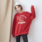 Lettering Pullover 03 - Red - One Size