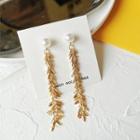 Faux Pearl Dangle Earring 1 Pair - Stud Earrings - Gold - One Size