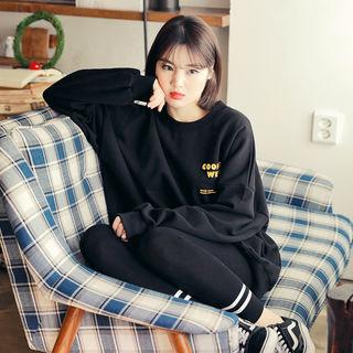 Lettered Back Oversized Sweatshirt