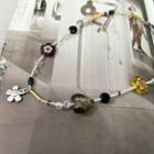 Flower Faux Crystal Alloy Choker Type A - Transparent - One Size