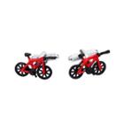 Fashion Personality High-end Bicycle Cufflinks Silver - One Size