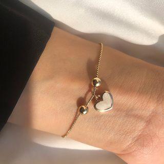 Heart Bracelet 1 Pc - Heart Bracelet - Gold - One Size