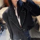 Cropped Blazer Black - M