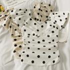 Slim-fit Dotted Crop Top