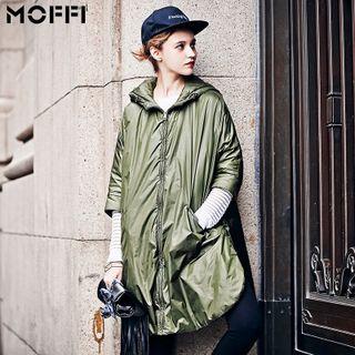 3/4-sleeve Hooded Coat