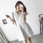 Linen Blend Tie-waist Shirtdress