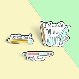 Pencil Brooch (various Designs)