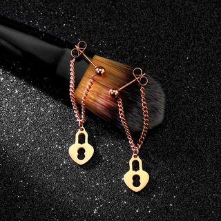 Padlock Drop Earrings