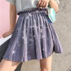 Glitter Pleated Skirt