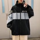 Two-tone Hooded Loose-fit Jacket