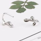 Leaf Earring 1 Pair - White Gold - One Size