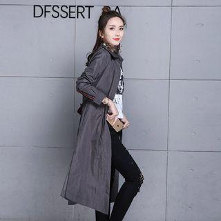 Drawstring Waist Light Long Jacket