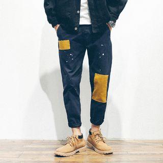 Cropped Patched Pants