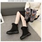 Lace-up Back Snow Short Boots