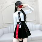 Set: Plain Shirt + Embroidery Tie