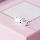 925 Sterling Silver Mouse Earring Silver - One Size