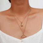 Alloy Scallop & Whale Tail Layered Necklace