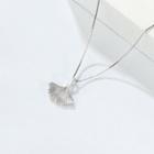Leaf Necklace Xl1038 - Silver - One Size