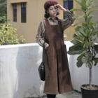 Corduroy Midi A-line Overall Dress