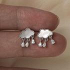 Rhinestone Cloud Drop Earring 1 Pair - Silver - One Size