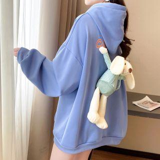 Hooded Oversize Rabbit Fleece Sweatshirt