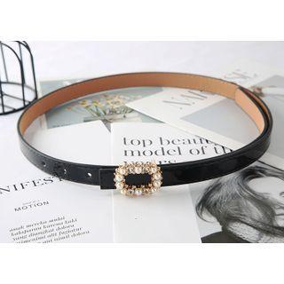 Faux Pearl Rhinestone Belt