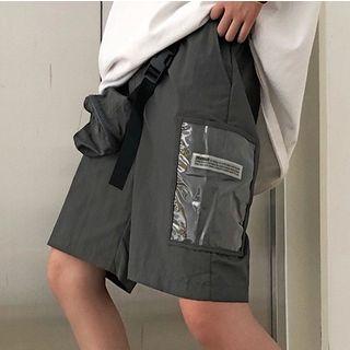 Transparent Pocket Cargo Shorts